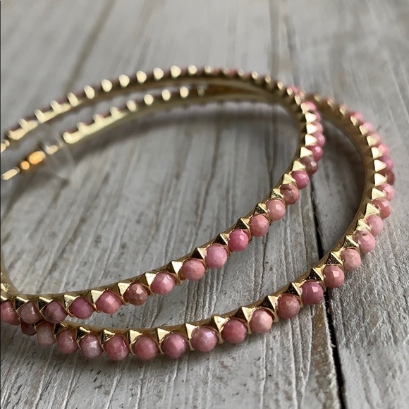 NEW Kendra Scott Pink Birdie Hoop Earrings - Picture 4 of 7